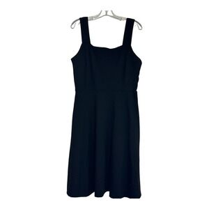 Tahari Black Dress Sleeveless A-Line Midi Cocktail Party Dress‎ Fit/Flare  SZ 14